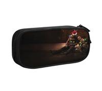 YINGD Cyber Guardians Pencil Case for Minimalist Users - Slim Profile with 2 Zipper Pockets & Pen Loops (Water-Resistant)