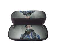 YINGD Cyber Guardians Pencil Case Stylish Brown Leather Zipper Pouch for Students Artists Professionals