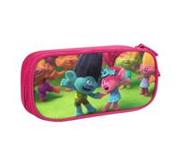 YINGD Dance Trolls World Tour Pencil Case Large Capacity Pencilcase Double-Layer Pen Bag School Stationery Pouch Organizer Office Supplies for Kids Adult