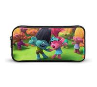 YINGD Dance Trolls World Tour Pencil Case Student Pen Bag Storage Organizer Pencil Case Stationery Bag Office Supplies for Kids and Adult