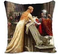 YINGD Decorative Toss Pillow Case Cover Protector Medieval Art - Edmund Leighton - The New Governess EB-God Speed Eb