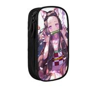 YINGD Demon Slayer Kamado Nezuko Pencil Case, Multipurpose Pencase,Large Capacity Durable Pencil Pouch Storage Pen Bag Organizer Stationery-pencilcase