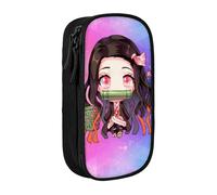 YINGD Demon Slayer Kamado Nezuko Pencil Case, Multipurpose Pencase,Large Capacity Durable Pencil Pouch Storage Pen Bag Organizer Stationery-pencilcase