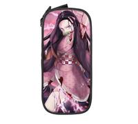 YINGD Demon Slayer Nezuko Big Capacity Pencil Case, Large Storage Pencil Pouch Pen Case Bag with Zipper, Pencil Case for School College Student Office Suppl