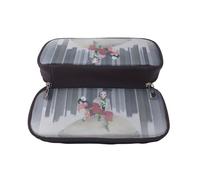 YINGD Demon Slayer Pencil Case Lightweight PU Leather Holder for Stationery & Accessories