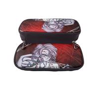 YINGD Demon Slayer Pencil Case Multi-Functional Brown Leather Bag for Pens & Small Items
