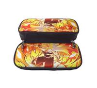 YINGD Demon Slayer Pencil Case Sturdy PU Leather Pouch for Writing Tools Cosmetics & EDC Gear