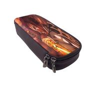 YINGD Demon Slayer Pencil Case Stylish Synthetic Leather Pen Holder for School College & Office Essentials