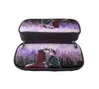 YINGD Demon Slayer Pencil Case Versatile PU Leather Organizer for Writing Tools & Cosmetics