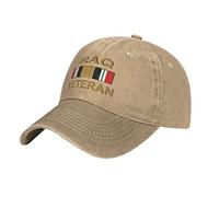 YINGD Denim Baseball Cap Iraq Veteran with Ribbon Denim Hip-hop Cap Breathable Washable Baseball Unisex for Men Women