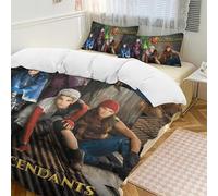YINGD Descendants Descendants 3-Piece Bedding Set Soft Warm And Comfortable Soft Bed Set with 1 Duvet Cover And 2 Pillowcases for Bedroom