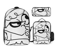YINGD Dexter's Laboratory Backpack Academic Explorer Set Adventurous Bookbag with Trail Lunch