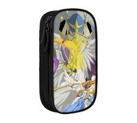 YINGD Digimon Pencil Case Eco-Friendly Travel Bag - Waterproof Oxford Cloth for Artists, Students, Makeup Lovers