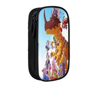 YINGD Digimon Pencil Case for Camping Essentials - Waterproof Oxford Fabric with Zipper for Matches, Pens, Maps