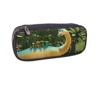 YINGD Dinosaur Train Pencil Case Elegant Zippered Pen Pouch for Students Professionals & Artists