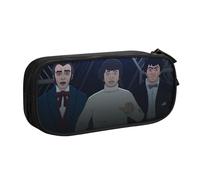 YINGD Doctor Who The Animated Series Pencil Case Double Zipper Makeup Bag - Compact Oxford Cloth Pouch for Travel, Gym, Daily Essentials
