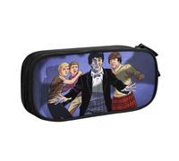 YINGD Doctor Who The Animated Series Pencil Case Extra Pen Slots Design - 8 Holders for Markers, Pencils, Brushes (Office & School Use)