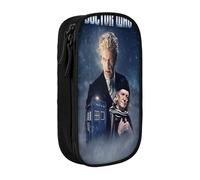 YINGD Doctor Who The Animated Series Pencil Case for Book Lovers - Oxford Cloth Pouch with Bookmark Slot & Pen Holder (Gift-Ready)