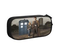 YINGD Doctor Who The Animated Series Pencil Case for Busy Professionals - Sleek Design with 5 Pen Slots & Hidden Pocket (Custom Logo)