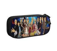 YINGD Doctor Who The Animated Series Pencil Case for Minimalist Travel - Ultra-Light Oxford Fabric, Fits Passport, Pens, Coins