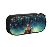 YINGD Doctor Who The Animated Series Pencil Case Multi-Functional Storage Bag - 2 Zipper Compartments & 8 Slots (Ideal for Daily Use)