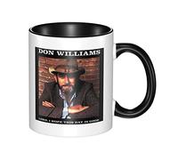 YINGD Don Williams Ceramic Coffee Mugs,Coffee Mug with Handle for Home Office School Mugs Present Tea Cups Ceramic-Coated, Vintage 11 Oz