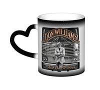 YINGD Don Williams Magic Mug Ceramic Color Changing Mug Starry Sky Personalized Coffee Mug Gift for Family Friends Magic Cup with Heart