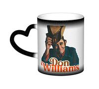 YINGD Don Williams Magic Mug Ceramic Color Changing Mug Starry Sky Personalized Coffee Mug Gift for Family Friends Magic Cup with Heart