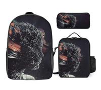 YINGD Doomsday Powers Backpack Essentials Kit 17 Inch Bag Lunch Pouch and Pencil Organizer for Work or Travel