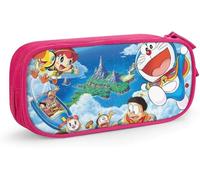 YINGD Doraemon Movie Pencil Pouch Large Capacity Double Zipper Pen Bag for Office School Travel-Pink SAOE