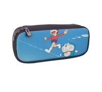 YINGD Doraemon Pencil Case Fashionable Brown Pen Holder for Artists & Students