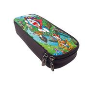 YINGD Doraemon Pencil Case Fashionable Brown PU Leather Bag for Artists & Writers