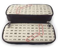 YINGD Dramatical Murder Logo Big Capacity Pen Case Leather Pencil Case Durable Pen Pouch Desk Organizer with Zipper for School & Office Supplies Style bd