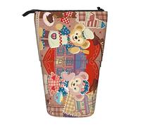 YINGD Duffy Friends Pencil Case Expandable Peanuts Organizer Bags Retractable Cute Large Capacity Boy Girl Stationery Pouch Lightweight for School Office xz122