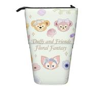 YINGD Duffy Friends Pencil Case Organizer Bags Retractable Pen Cases Cute Large Capacity Boy Girl Stationery Pouch