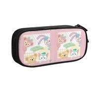 YINGD Duffy Friends Stella Lou Pencil Case Large Capacity Pencil Holder Stationery Case Pen Bags Cute Boys Girls Children Celebration Black T30