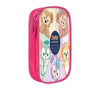 YINGD Duffy Pencil Case Large Capacity Pencil Holder Stationery Case Pen Bags Cute Boys Girls Children Celebration Pink mz104