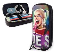 YINGD E Pencil Case, Suicide SquHarley Quinn Large Capacity Pen Case Bag Pouch Holder Stationery Desk Organizer with Zipper for School & Office Sup