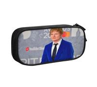 YINGD Ed Sheeran Pencil Case for Kids & Adults - Durable Polyester with 5 Pen Holders & Mesh Organizer (Washable)