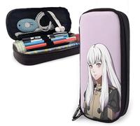 YINGD Elite Dangerous Elite Rank Big Capacity Pen Case Leather Pencil Case Durable Pen Pouch Desk Organizer with Zipper for School & Office Supplies Style 3