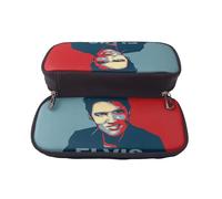 YINGD Elvis Presley Pencil Case Spacious PU Leather Holder for Stationery Art Supplies Accessories