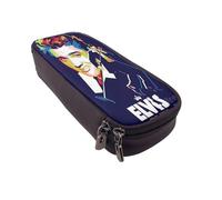 YINGD Elvis Presley Pencil Case Spacious Zipper Closure Organizer for Pencils Pens & Small Items
