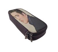 YINGD Elvis Presley Pencil Case Sturdy PU Leather Pouch for Writing Tools Cosmetics & EDC Gear