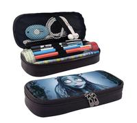 YINGD Emily Corpse Bride Pencil Case Brown Leather Pen Bag Student Stationery EEN