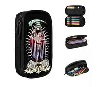YINGD f Santa Muerte Saint Death Pencil Cases Big Capacity Organizer Pen Box Storage Pouch for Boys Girls Students Stationery Office