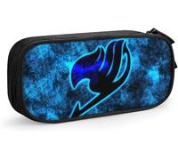 YINGD Fairy Tail Logo Pencil Case Portable Large Capacity Double Zipper Pencil Pouch for Office School Travel-Black SAOE