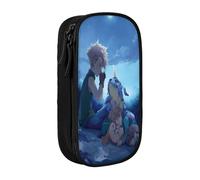 YINGD Fashion Demon Slayer Giyu Water Breathing Pencil Cases Pencilcases Pen for Student Big Bag School