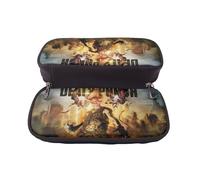 YINGD Five Finger Death Punch Pencil Case Fashionable Brown PU Leather Bag for Artists & Writers