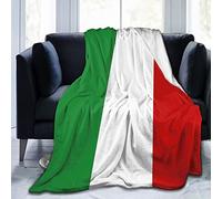 YINGD Flannel Blanket Italian Flag Blanket Soft Fluffy Throw Blanket Anti Static Washable Blanket for Bed Sofa 125x100cm