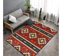 YINGD Flannel Carpet Native Southwest American Indian Aztec Navajo Area Rug Large Floor Rug Non-slip Washable for Living Room Bedroom 100x150cm